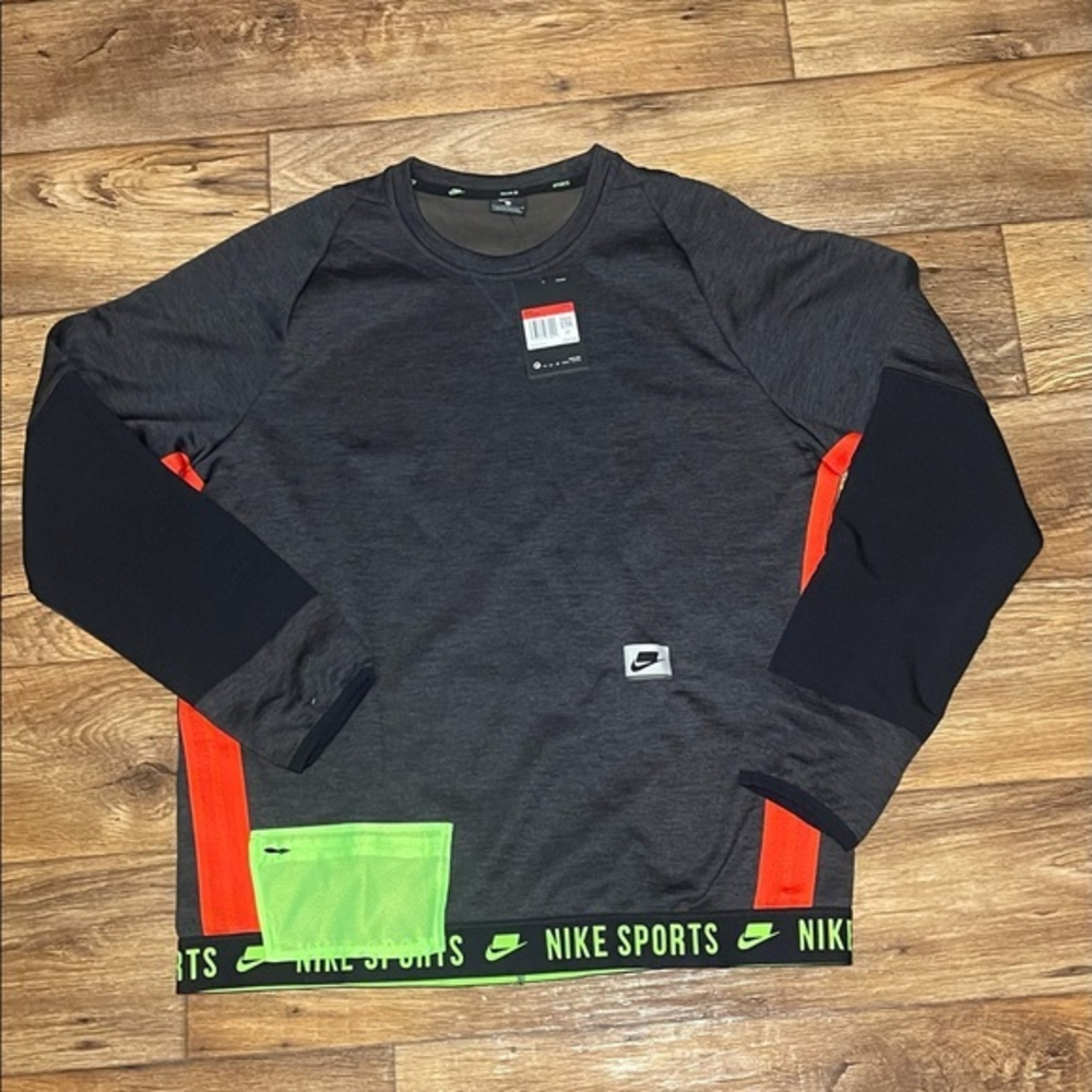 Nike Training Sweatshirt‎ Multicolor Red Heathered Crew BV3299 010 Mens Large